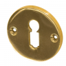 Schlüssellochrosette Messing poliert gold runde Form
